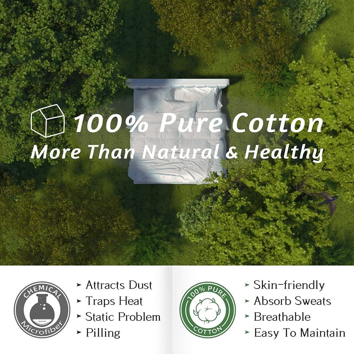 2000TC Egyptian Cotton Bed Flat Fitted Sheet Set - Direct On Sale