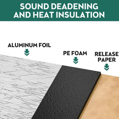Heat Sound Deadening Insulation Mat Deadener Pad Car Auto Shield Cover - Available in 3 Sizes_8