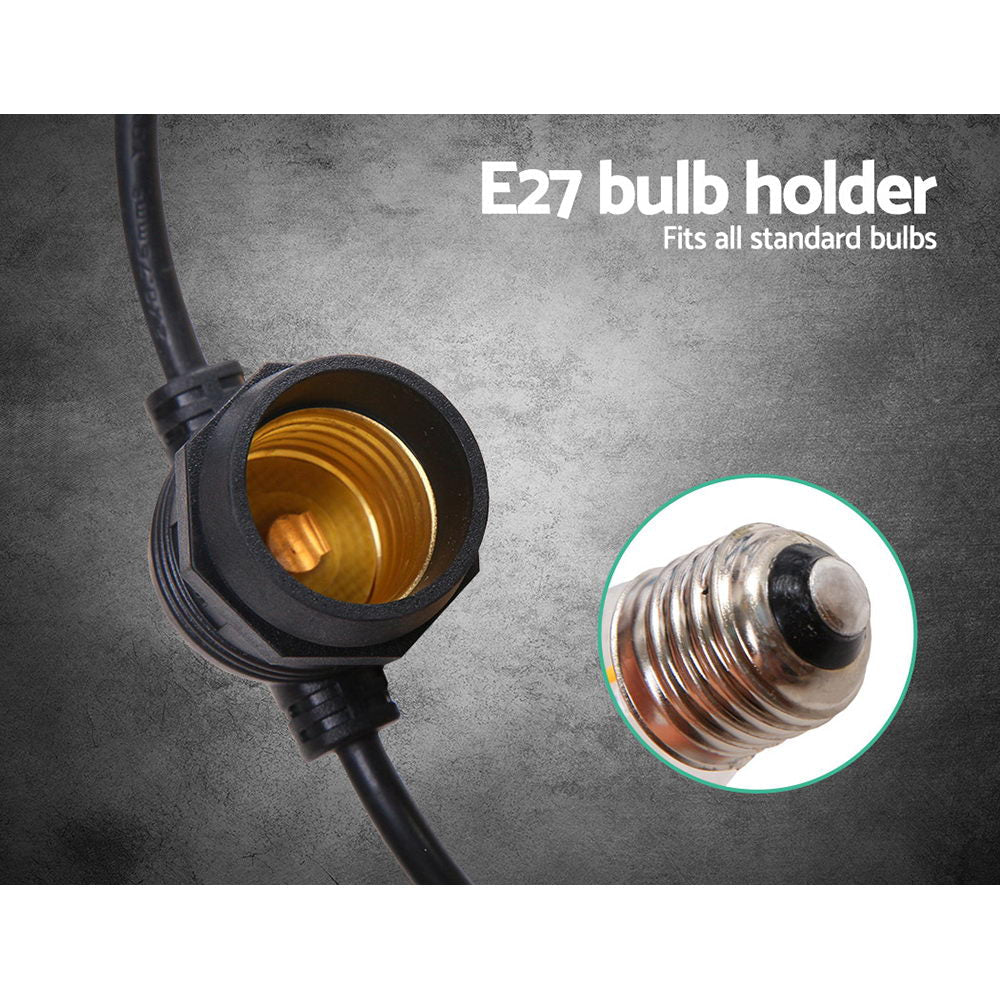 20m LED Festoon String Lights Outdoor Christmas Wedding Waterproof Garden Decor - Direct On Sale