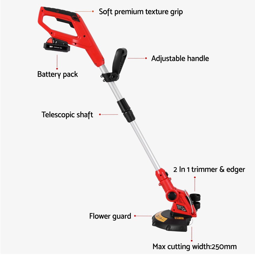 20V Cordless Line Trimmer Lawn Whipper Grass Snipper - Direct On Sale