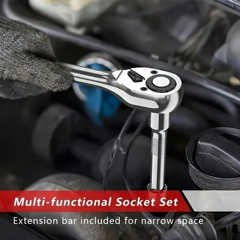 216 - Piece Tool Set with Case - Mechanics Tool Kit with 1/4" & 3/8" Drive Sockets - Direct On Sale