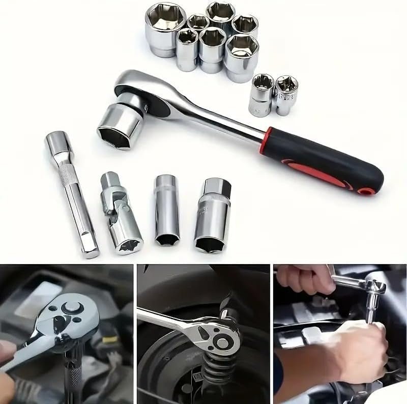 216 - Piece Tool Set with Case - Mechanics Tool Kit with 1/4" & 3/8" Drive Sockets - Direct On Sale