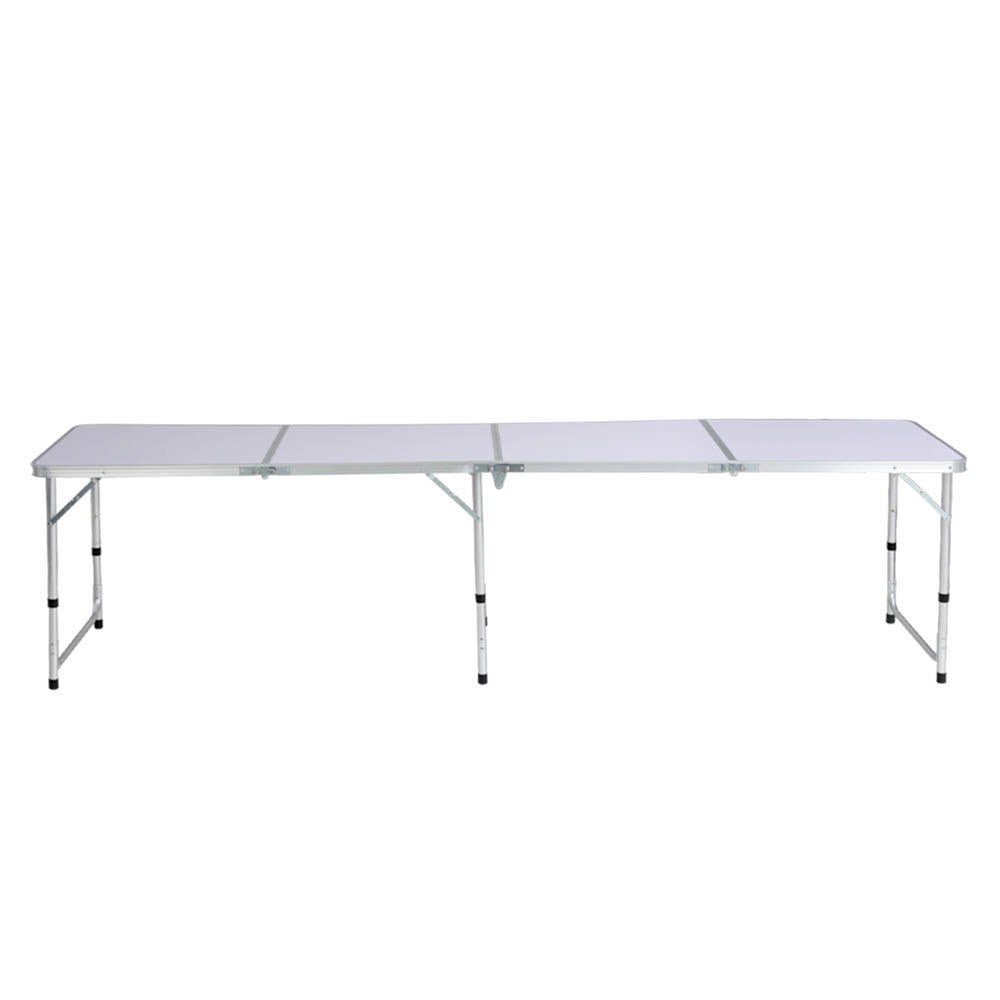 240cm Folding Camping Table Adjustable Height Aluminium Table - Direct On Sale