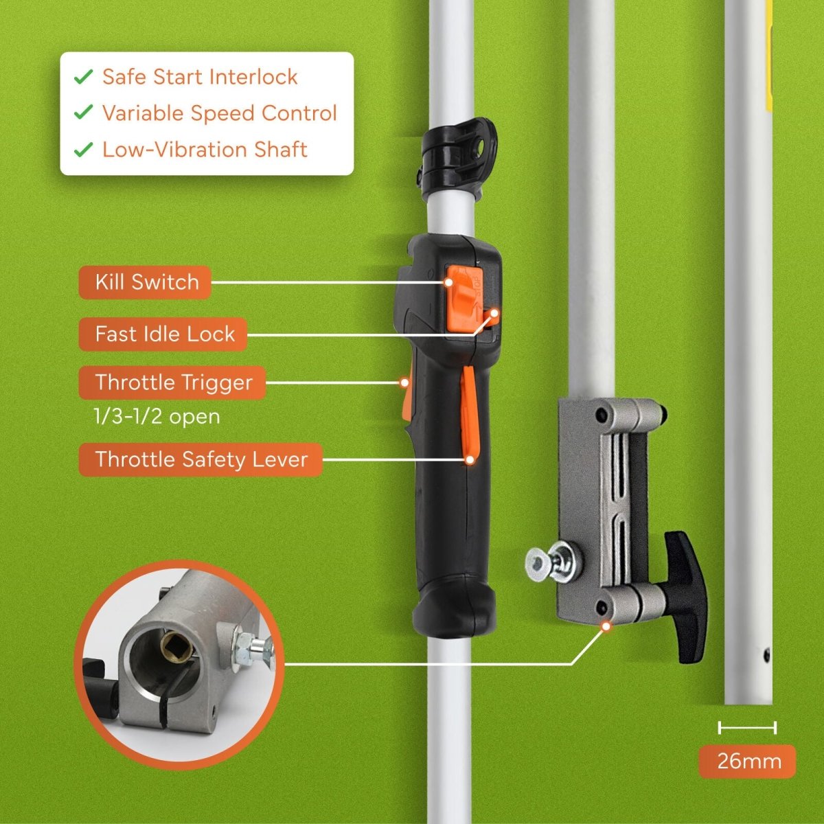 26cc Garden Whipper Snipper With 4 Blades - Direct On Sale