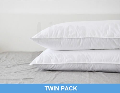 2x Australia Made Microfibre Hotel Pillow with Cotton Cover - Altern to Down/Latex/Memory - Direct On Sale