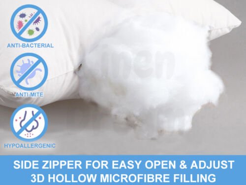 2x Australia Made Microfibre Hotel Pillow with Cotton Cover - Altern to Down/Latex/Memory - Direct On Sale