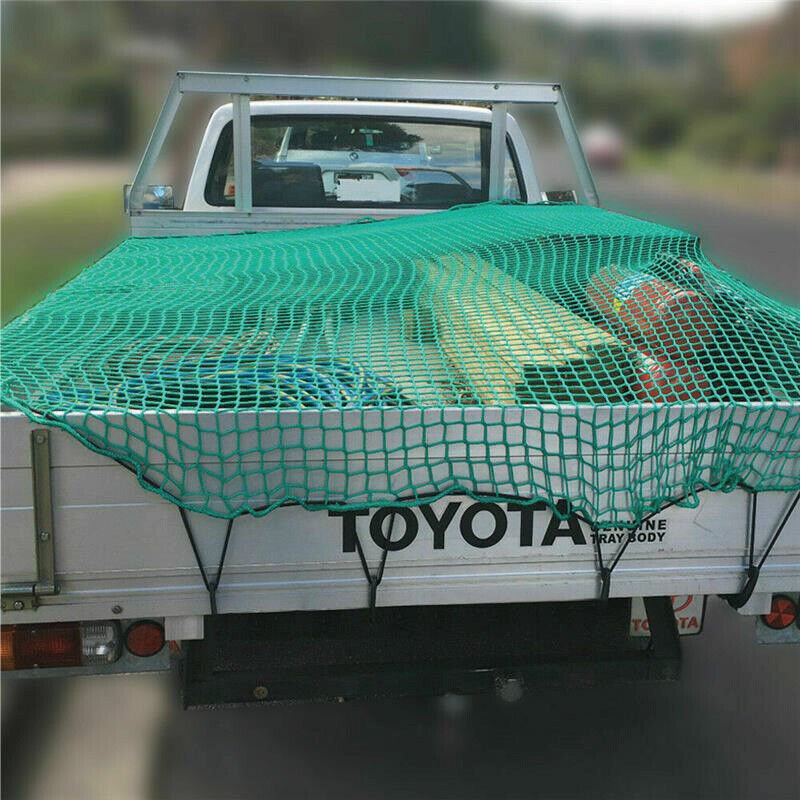 2x3m Ute Trailer Truck Net - Nylon 35mm Mesh with Bungee Cord and 15 Free Hooks - Direct On Sale