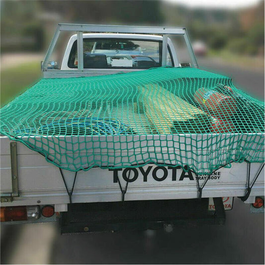2x3m Ute Trailer Truck Net - Nylon 35mm Mesh with Bungee Cord and 15 Free Hooks - Direct On Sale