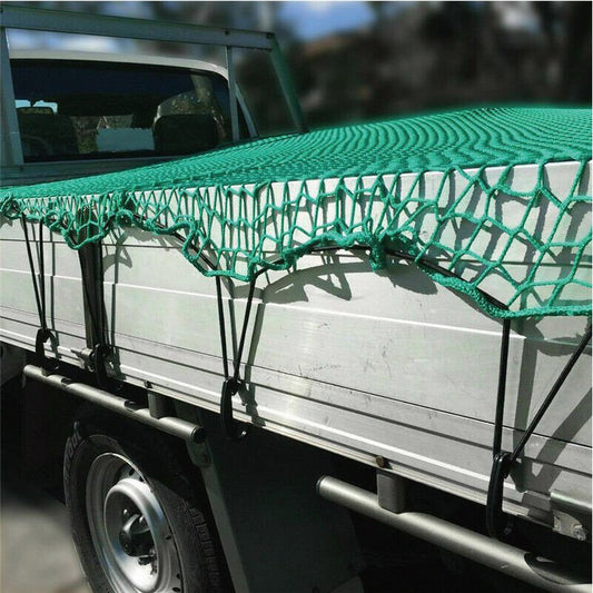 2x3m Ute Trailer Truck Net - Nylon 35mm Mesh with Bungee Cord and 15 Free Hooks - Direct On Sale