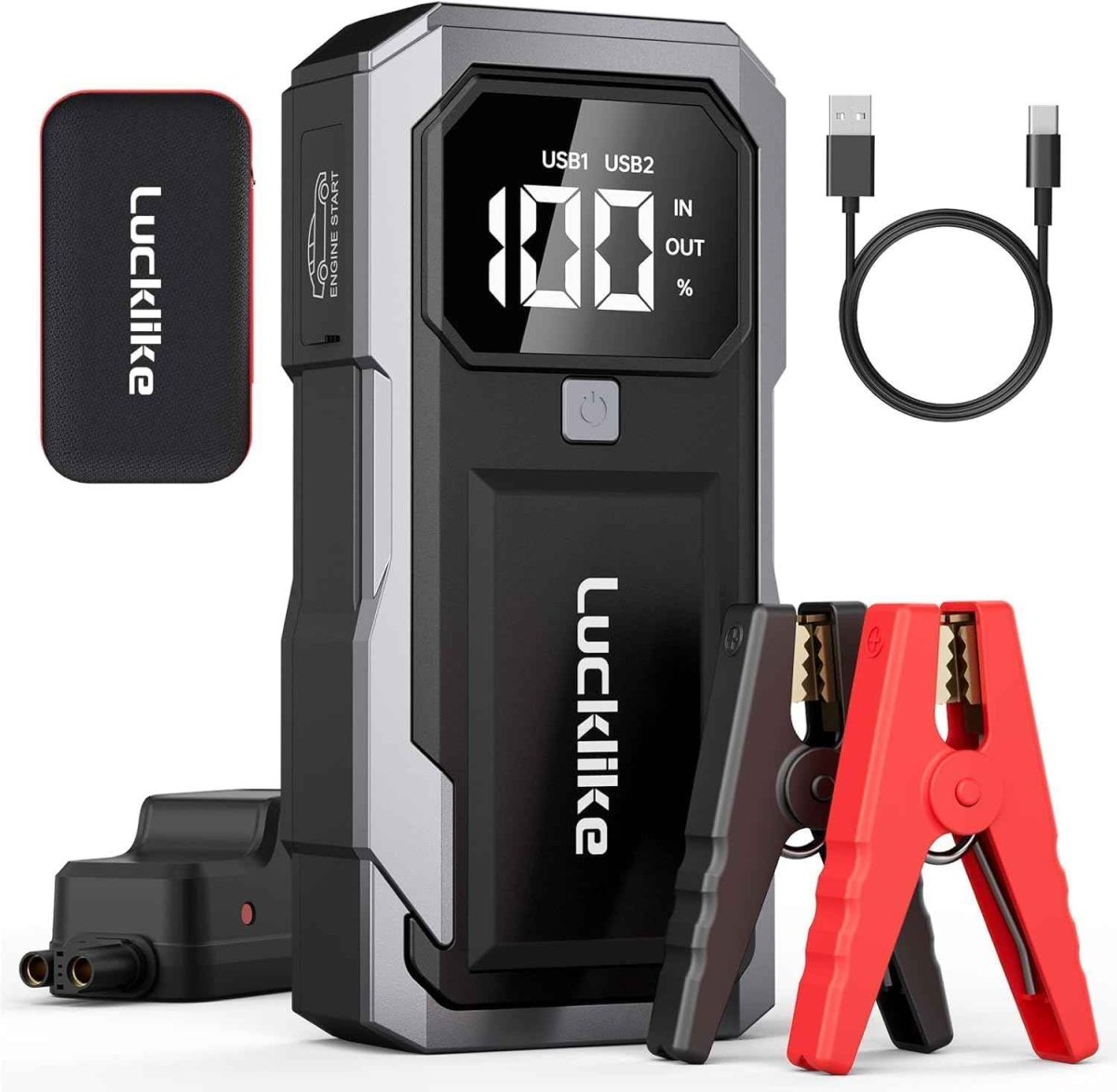 3000A Peak Current Car Battery Jump Starter with Power Bank - Direct On Sale
