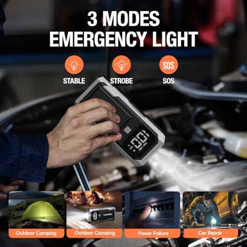3000A Peak Current Car Battery Jump Starter with Power Bank - Direct On Sale