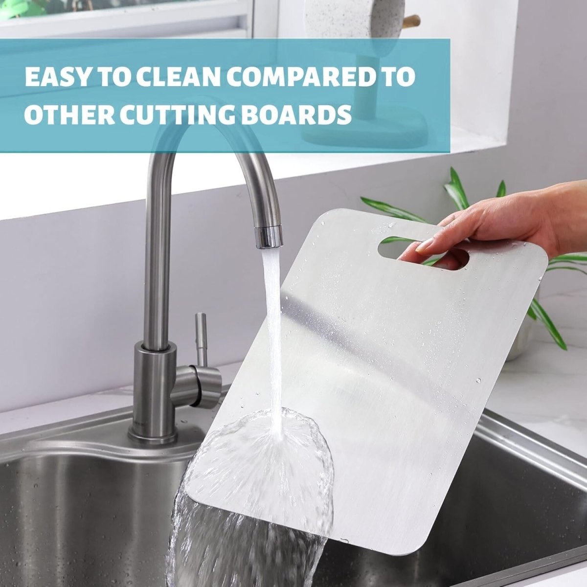 304 Stainless Titanium Steel Anti - Bacterial Mildew - Proof Cutting Chopping Board - Direct On Sale