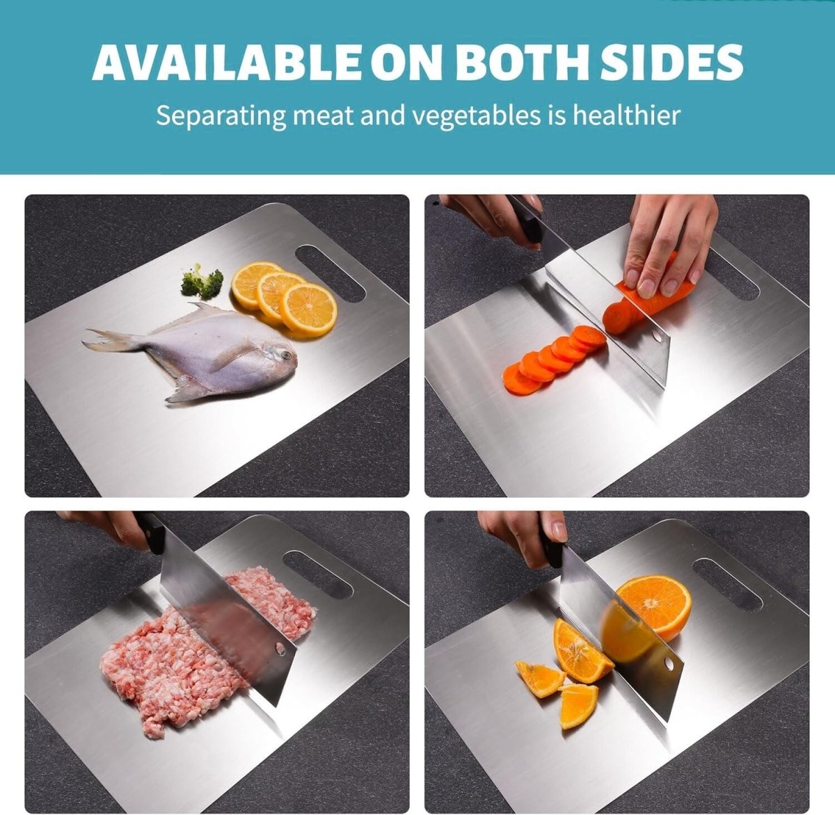 304 Stainless Titanium Steel Anti - Bacterial Mildew - Proof Cutting Chopping Board - Direct On Sale