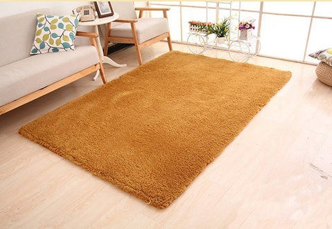 Fluffy rug texture close-up