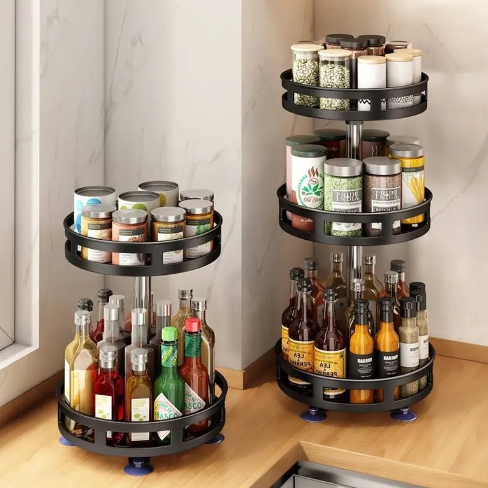 360 Degree Rotating Spice Rack Organizer for Kitchen - Direct On Sale