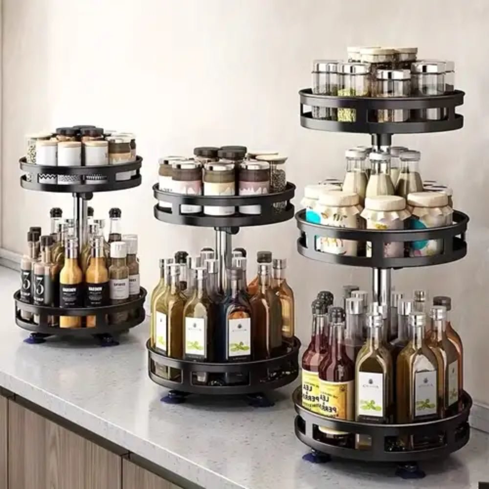 360 Degree Rotating Spice Rack Organizer for Kitchen - Direct On Sale