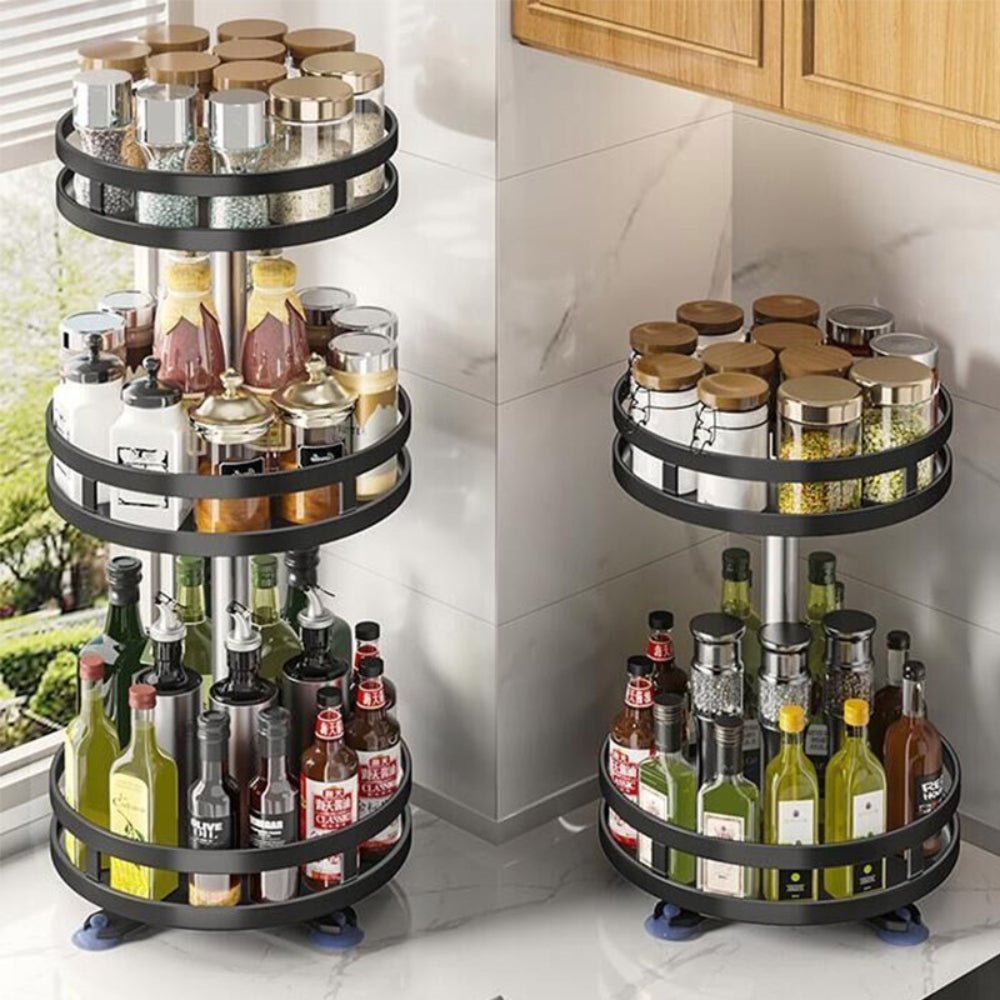 360 Degree Rotating Spice Rack Organizer for Kitchen - Direct On Sale