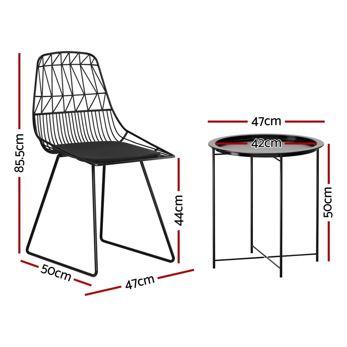 3PC Outdoor Bistro Set Patio Furniture Lounge Chairs Table Garden - Direct On Sale