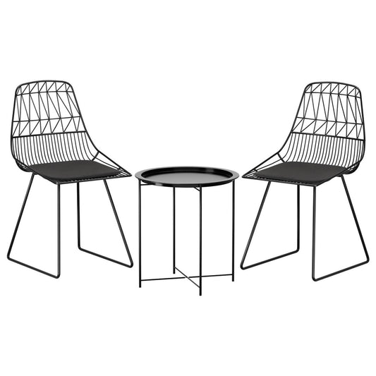 3PC Outdoor Bistro Set Patio Furniture Lounge Chairs Table Garden - Direct On Sale
