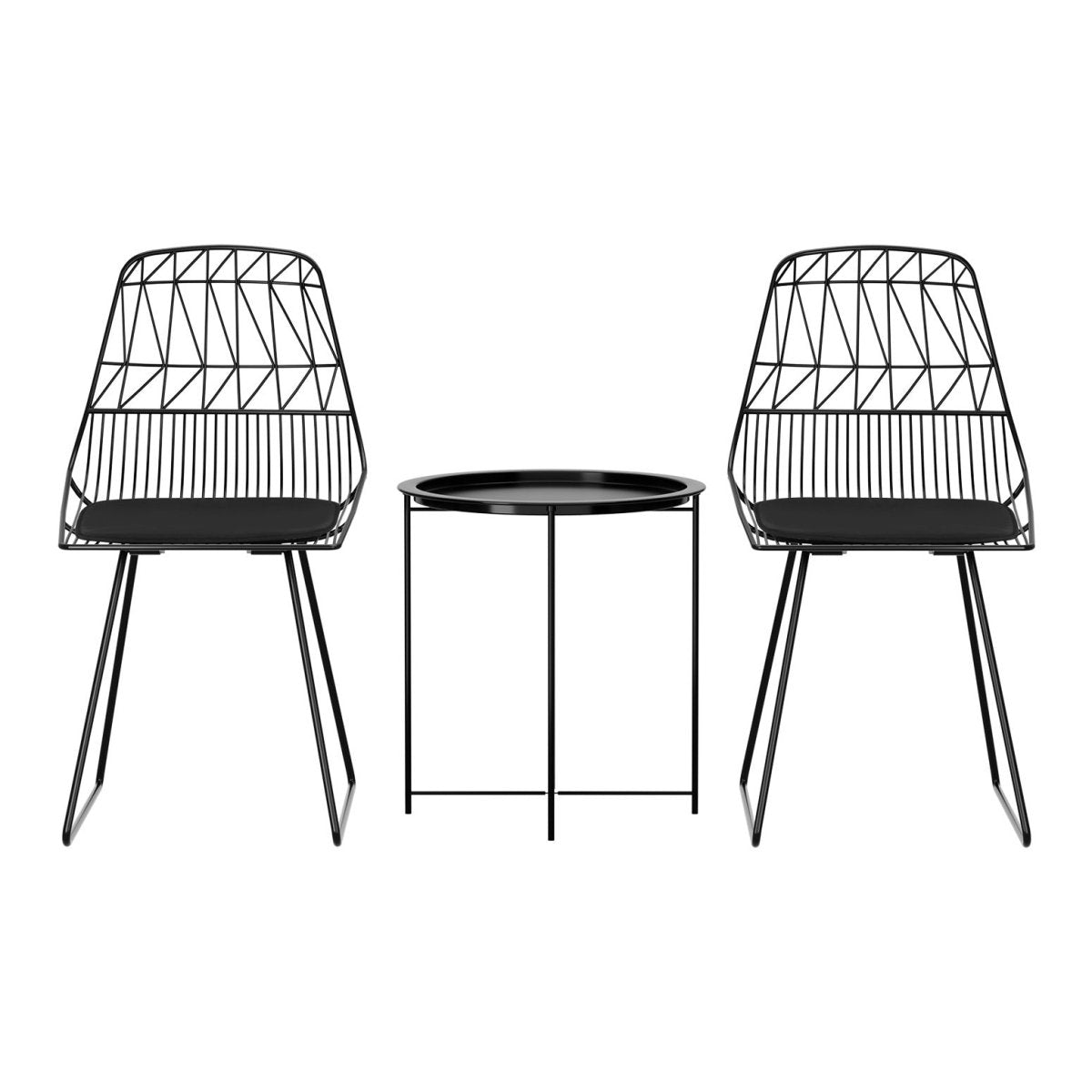 3PC Outdoor Bistro Set Patio Furniture Lounge Chairs Table Garden - Direct On Sale