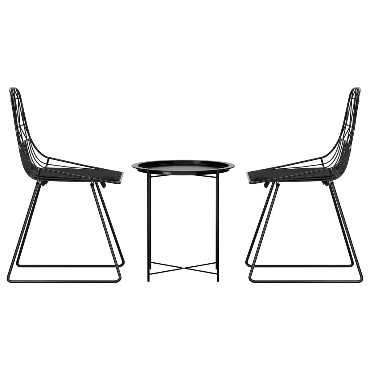 3PC Outdoor Bistro Set Patio Furniture Lounge Chairs Table Garden - Direct On Sale