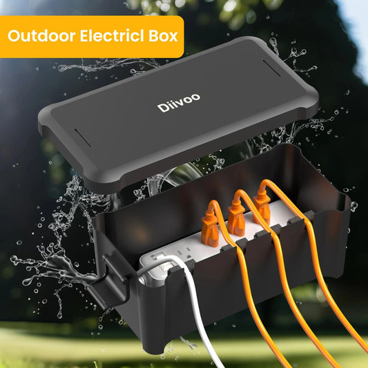 4 or 6 Outlet Weatherproof Electrical Enclosure Box – Durable, Waterproof, and Versatile - Direct On Sale