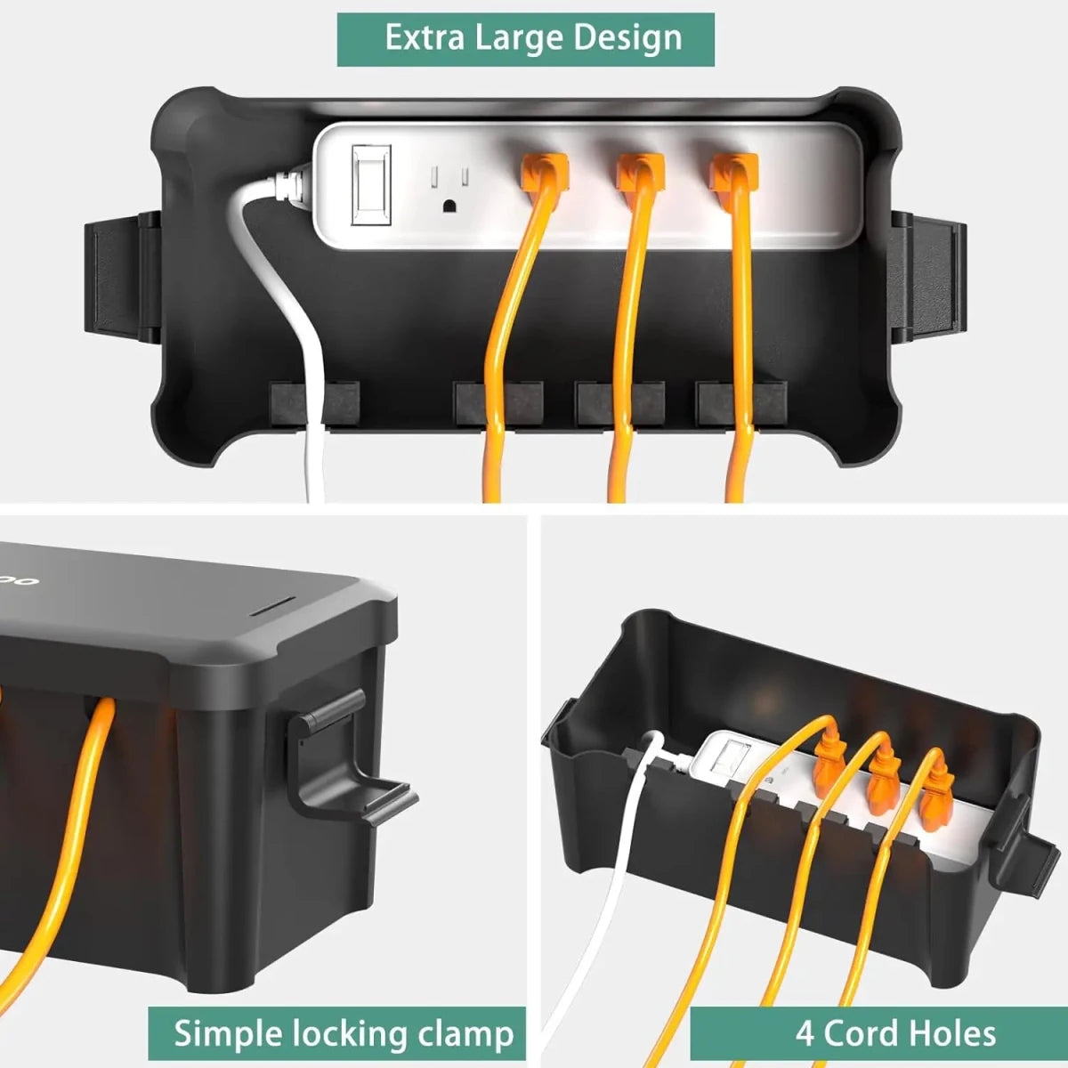4 or 6 Outlet Weatherproof Electrical Enclosure Box – Durable, Waterproof, and Versatile - Direct On Sale