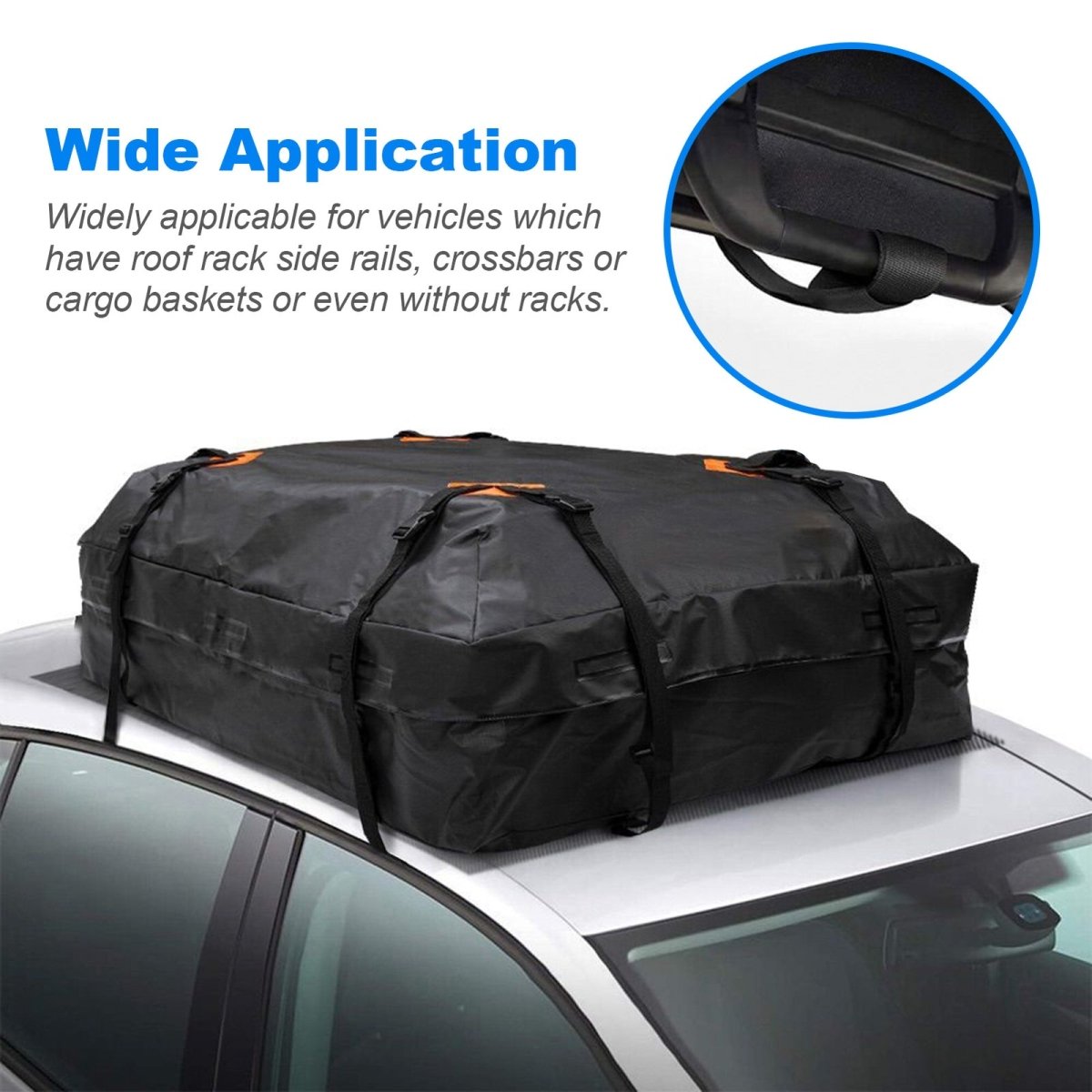 425L Waterproof Cargo Bag Car Roof Carrier Bag Storage Cube Bag 112x87x44cm - Direct On Sale