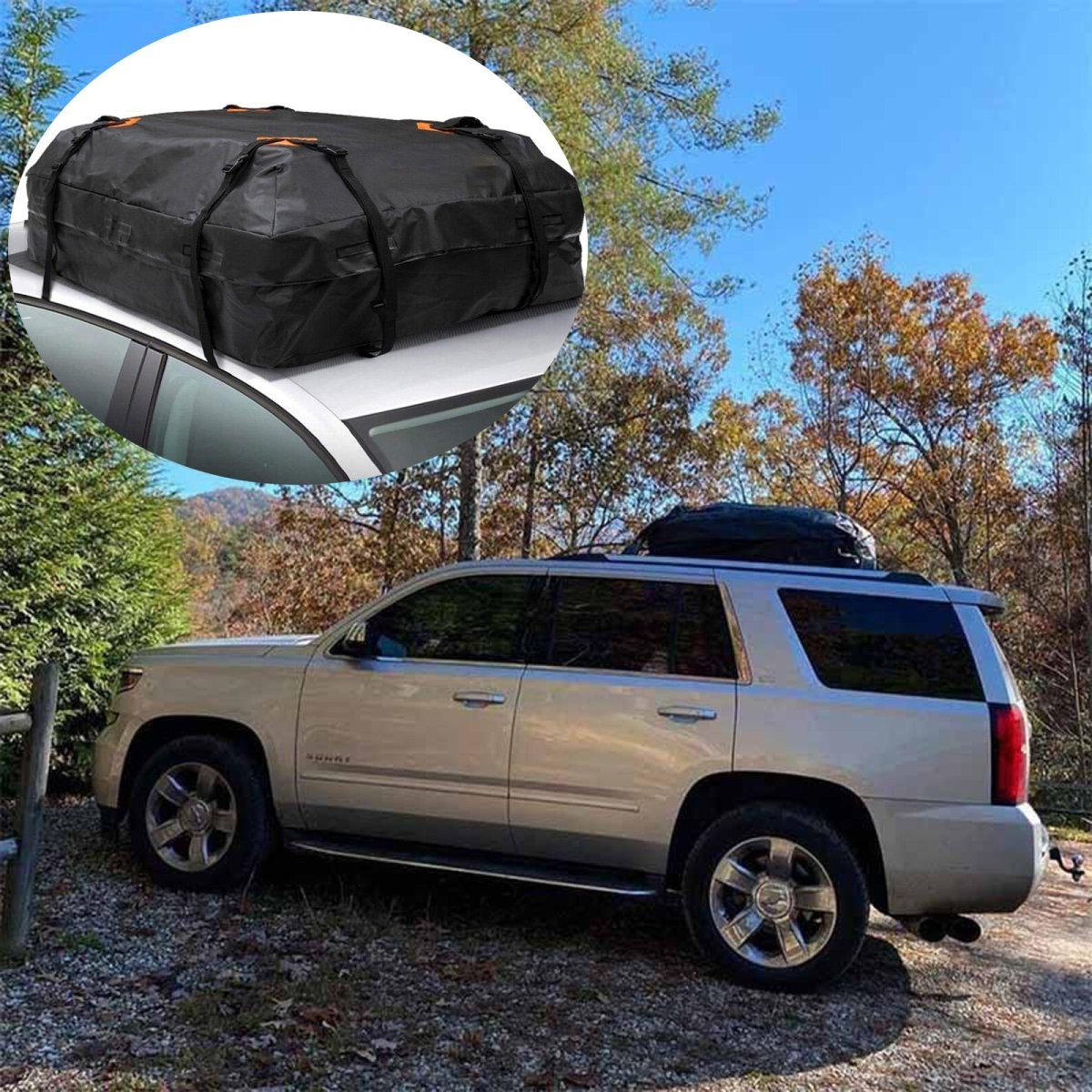 425L Waterproof Cargo Bag Car Roof Carrier Bag Storage Cube Bag 112x87x44cm - Direct On Sale