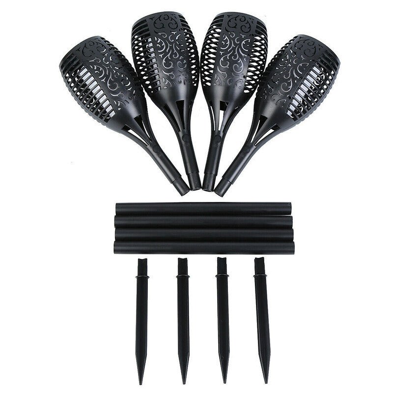 4x LED Solar Flickering Torch Path Light Dancing Flame Garden Landscape Lamp - Direct On Sale
