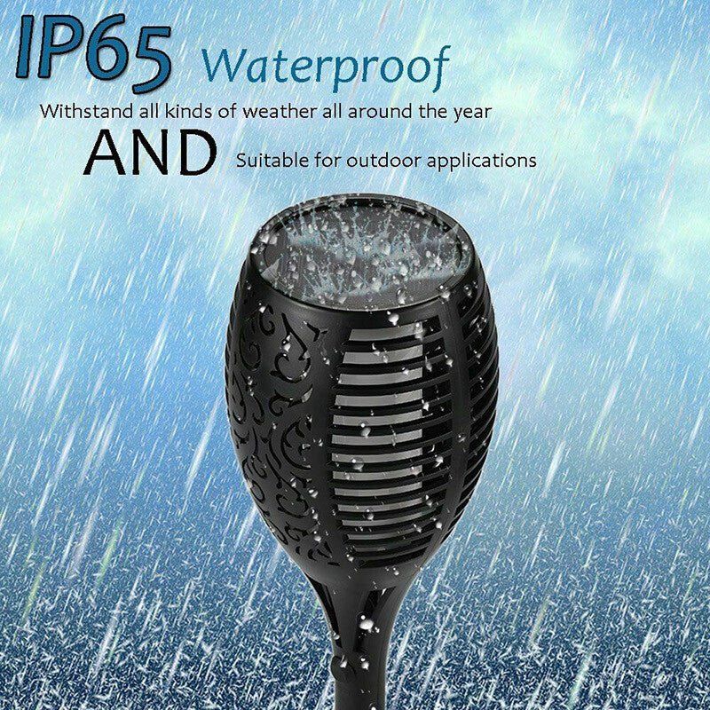 4x LED Solar Flickering Torch Path Light Dancing Flame Garden Landscape Lamp - Direct On Sale