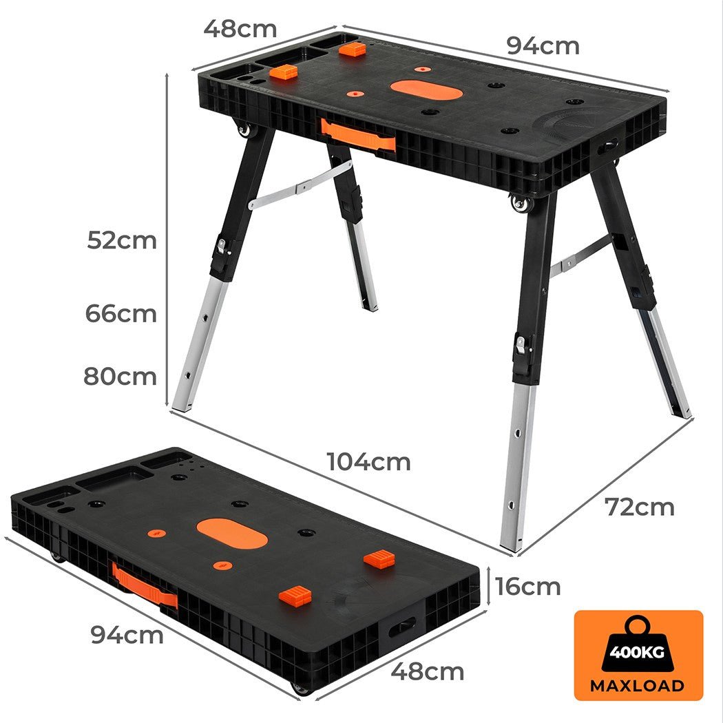 5 - in - 1 Work Table Foldable Workbench 400kg Adjustable Clamping System - Direct On Sale