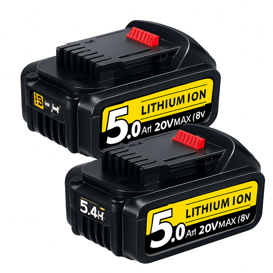 5.0Ah High Capacity Replacement Batteries for DeWalt 20V Battery Pin DCB203 DCB204 DCB205 DCB206 for 20Volt Cordless Power Tools