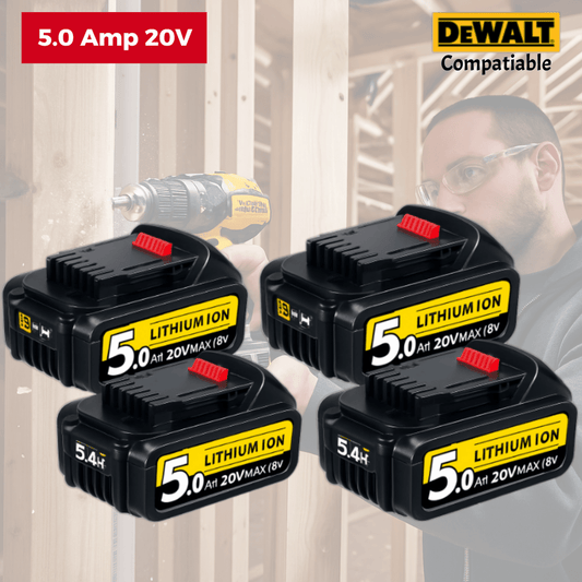 5.0Ah High Capacity Replacement Batteries for DeWalt 20V Battery Pin DCB203 DCB204 DCB205 DCB206 for 20Volt Cordless Power Tools - Direct On Sale