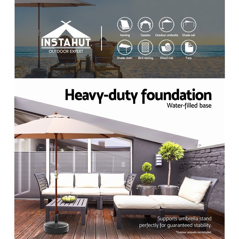 51cm Outdoor Umbrella Base Round Stand Pod - Direct On Sale