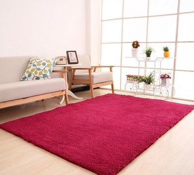 Plush area rug size options