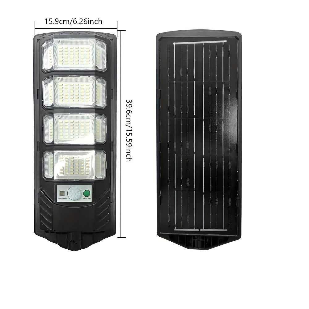 Solar security light mounted on a house wall at night