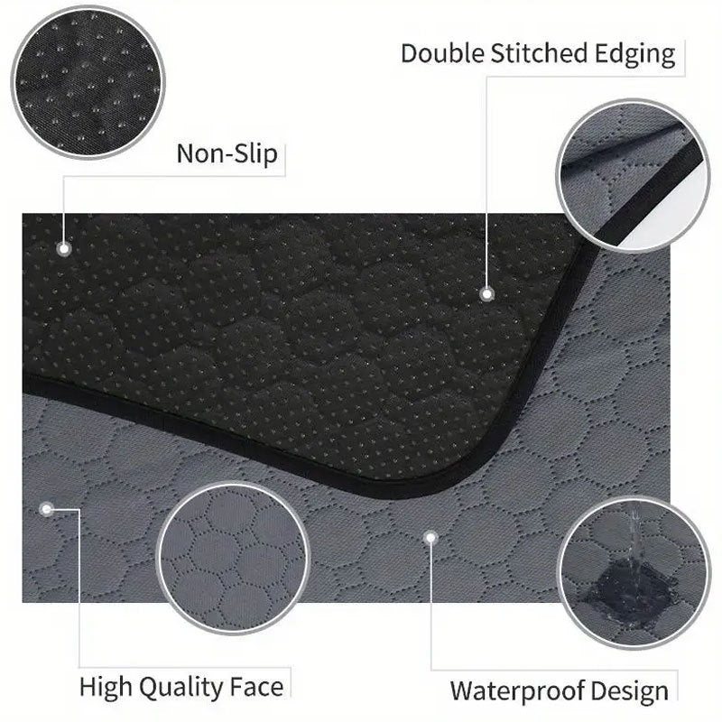 Triple-stitched edge of the pad
