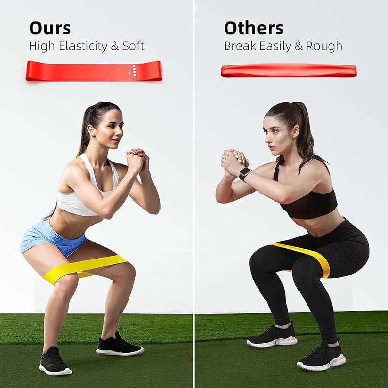 5x Resistance Bands Yoga Band Fitness Exercise Training Hip Tension Band Leg Squat Dance Elastic Loop Stretch Band - Direct On Sale
