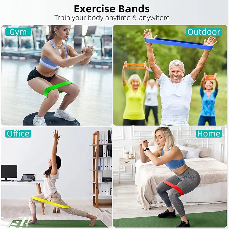 5x Resistance Bands Yoga Band Fitness Exercise Training Hip Tension Band Leg Squat Dance Elastic Loop Stretch Band - Direct On Sale