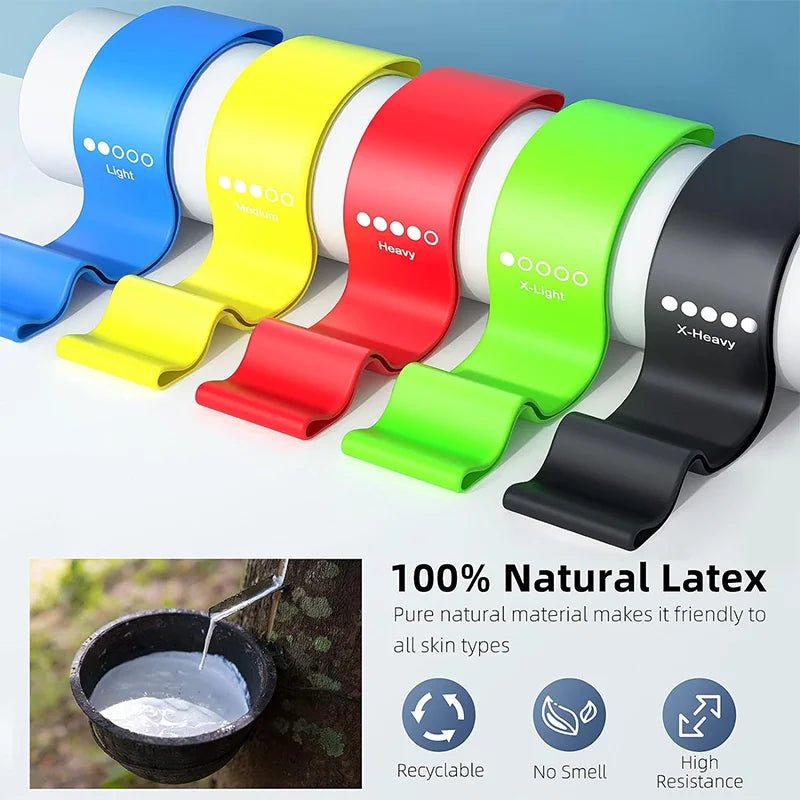 5x Resistance Bands Yoga Band Fitness Exercise Training Hip Tension Band Leg Squat Dance Elastic Loop Stretch Band - Direct On Sale