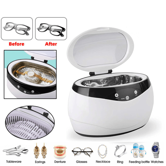 600ML Ultrasonic Cleaner Jewellery Silver Degassing Cleaning Machine Tank - Direct On Sale