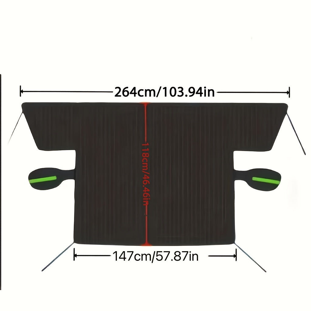 Durable Oxford fabric windscreen frost protector detail
