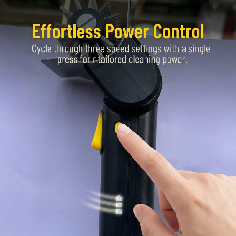 Electric grill brush cleaning a barbecue grate