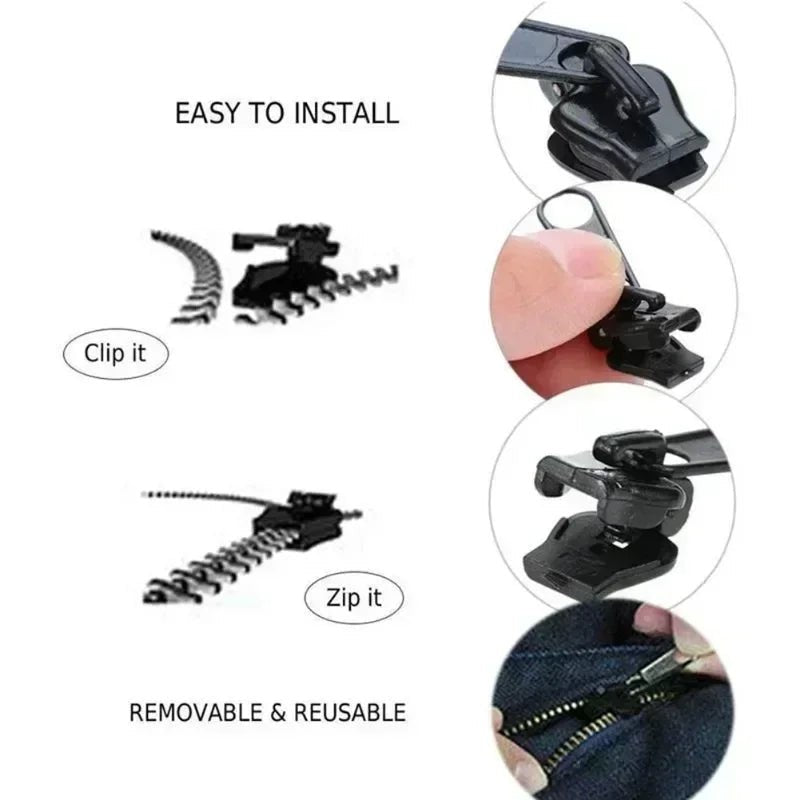 6pcs Universal Instant Zippers Repair Kit - 3 Different Size - Direct On Sale