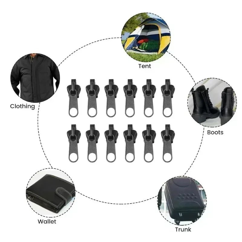 6pcs Universal Instant Zippers Repair Kit - 3 Different Size - Direct On Sale