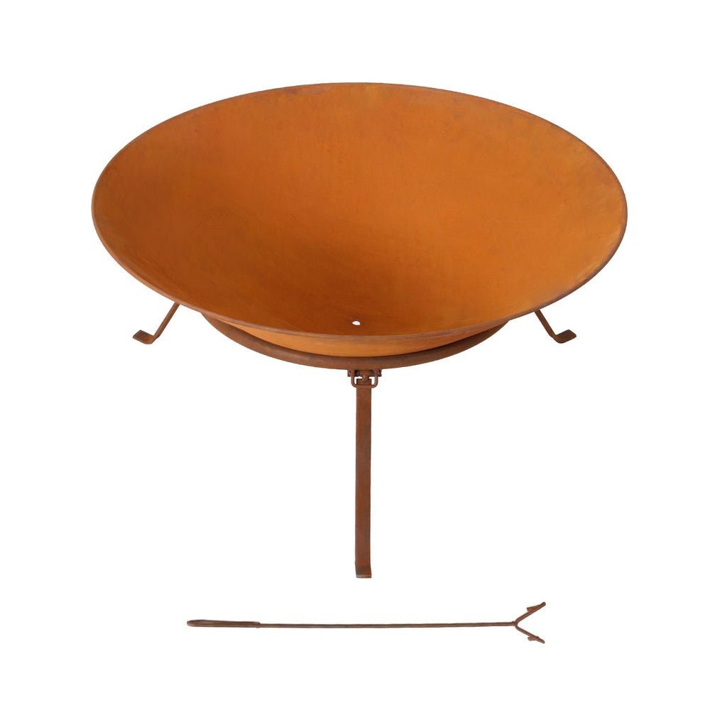 70cm Iron Fire Pit – Rustic Finish for Backyard Warmth &amp; Outdoor Gatherings - Direct On Sale