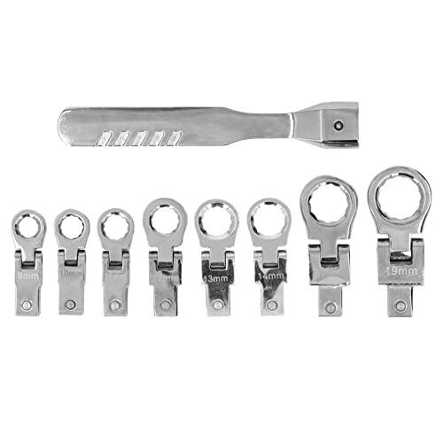 8 in1 Steel Ratchet Wrench Various Sizes Wide Application Drive Wrench 180° Head - Direct On Sale