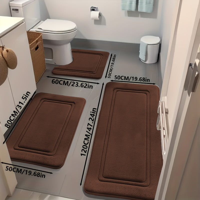 Green bathroom rug set