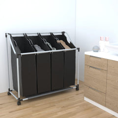 Laundry Sorter With 4 Sorting Bags